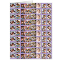 Gepersonaliseerde 8 foto Pastel Paarse Happy Birth