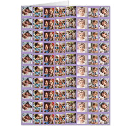 Gepersonaliseerde 8 foto Pastel Paarse Happy Birth