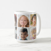 "Gepersonaliseerde 8 Fotogrid Collage Wit Koffiemok (Voorkant rechts)
