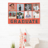 Gepersonaliseerde 8 foto's Afstuderen Afstuderen p Spandoek (Insitu)