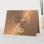 Gepersonaliseerde 8 jaar Bronzen bruiloft Jubileum Kaart (Achterkant)