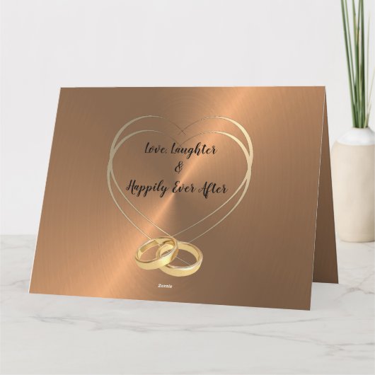 Gepersonaliseerde 8 jaar Bronzen bruiloft Jubileum Kaart (Achterkant)