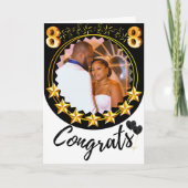 Gepersonaliseerde 8e Jubileum Kaart voor Paar Foto (Voorkant)