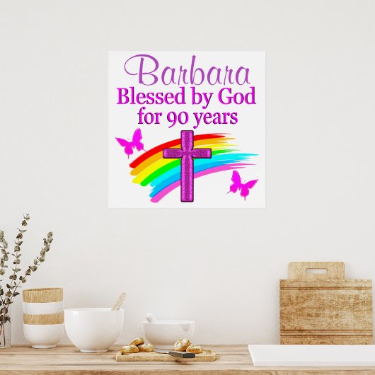 GEPERSONALISEERDE 90E BIRTHDAY PRAYER POSTER (Keuken)