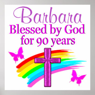 GEPERSONALISEERDE 90E BIRTHDAY PRAYER POSTER