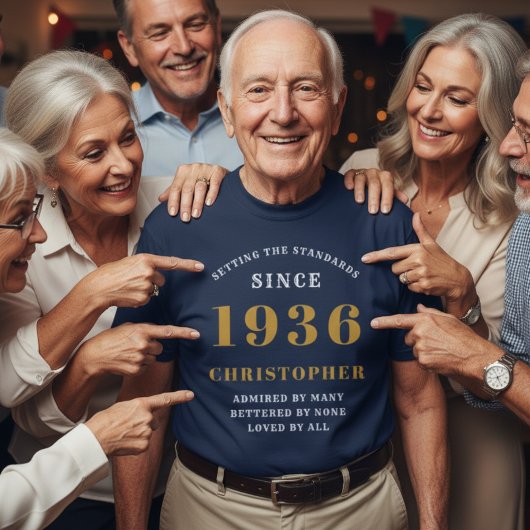 Gepersonaliseerde 90e verjaardag 1936 Voeg naam to T-shirt