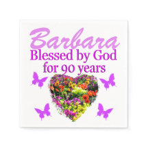  GEPERSONALISEERDE 90E VERJAARDAG BLOEMBLAADJES