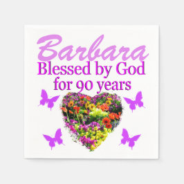  GEPERSONALISEERDE 90E VERJAARDAG BLOEMBLAADJES SERVET