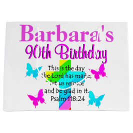 GEPERSONALISEERDE 90E VERJAARDAG CHRISTELIJKE CADE LARGE CADEAUTASJE