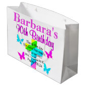 GEPERSONALISEERDE 90E VERJAARDAG CHRISTELIJKE CADE LARGE CADEAUTASJE (Achterkant Gekanteld)