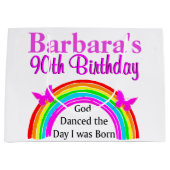  GEPERSONALISEERDE 90E VERJAARDAG CHRISTELIJKE TAS LARGE CADEAUTASJE (Voorkant)