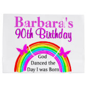 GEPERSONALISEERDE 90E VERJAARDAG CHRISTELIJKE TAS LARGE CADEAUTASJE (Achterkant)