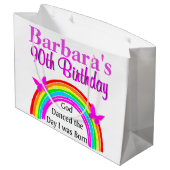 GEPERSONALISEERDE 90E VERJAARDAG CHRISTELIJKE TAS LARGE CADEAUTASJE (Achterkant Gekanteld)