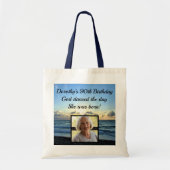  GEPERSONALISEERDE 90E VERJAARDAG FOTO TOTE BAG (Voorkant)