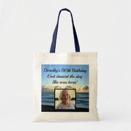  GEPERSONALISEERDE 90E VERJAARDAG FOTO TOTE BAG