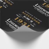 Gepersonaliseerde 90ste geboortejaar Geboren 1931  Cadeaupapier (Hoek)