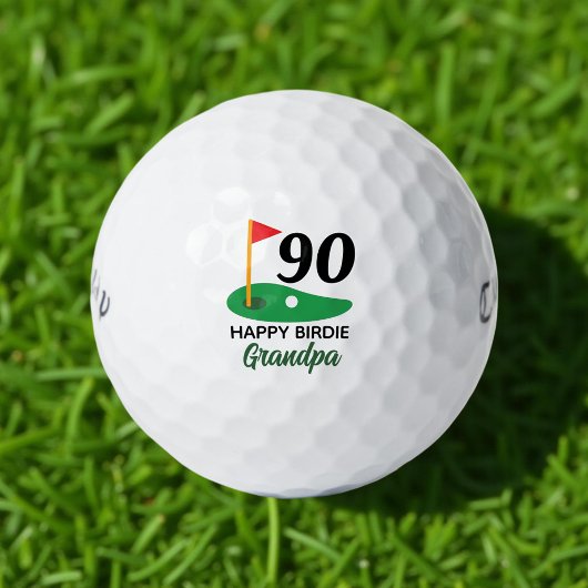 Gepersonaliseerde 90ste verjaardag cadeau voor gol golfballen