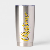 Gepersonaliseerde 911 Dispatcher Dunne gouden lijn Geïsoleerde Drinkbeker (Achterkant)