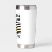 Gepersonaliseerde 911 Dispatcher vlag Dunne gouden Geïsoleerde Drinkbeker (Achterkant)