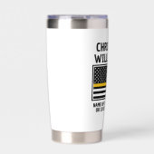 Gepersonaliseerde 911 Dispatcher vlag Dunne gouden Geïsoleerde Drinkbeker (Voorkant)