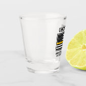 Gepersonaliseerde 911 Dispatcher vlag Dunne gouden Shot Glas (Links)