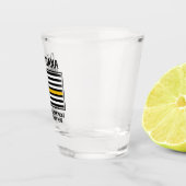 Gepersonaliseerde 911 Dispatcher vlag Dunne gouden Shot Glas (Rechts)