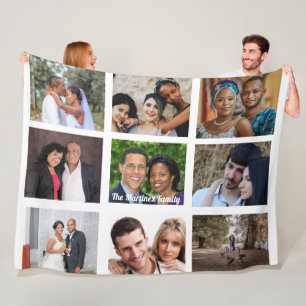 Gepersonaliseerde 9-Afbeelding fleece deken