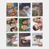 Gepersonaliseerde 9-Afbeelding fleece deken (Voorkant)