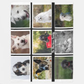Gepersonaliseerde 9-Afbeelding fleece deken (Voorkant)