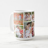 Gepersonaliseerde 9 familie foto Mok (Voorkant links)