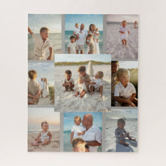 Gepersonaliseerde 9 Foto Familie Collage Legpuzzel