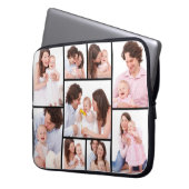 Gepersonaliseerde 9 Fotocollage Electronics Bag Laptop Sleeve (Voorkant Links)