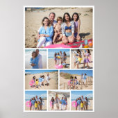 Gepersonaliseerde 9 fotocollage poster (Voorkant)