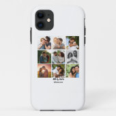 Gepersonaliseerde 9 Photo Collage Sjabloon voor ko Case-Mate iPhone Case (Achterkant)