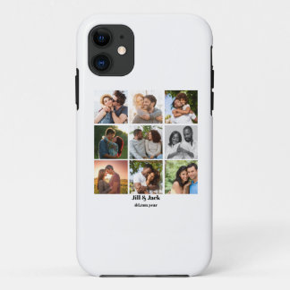 Gepersonaliseerde 9 Photo Collage Sjabloon voor ko Case-Mate iPhone Case