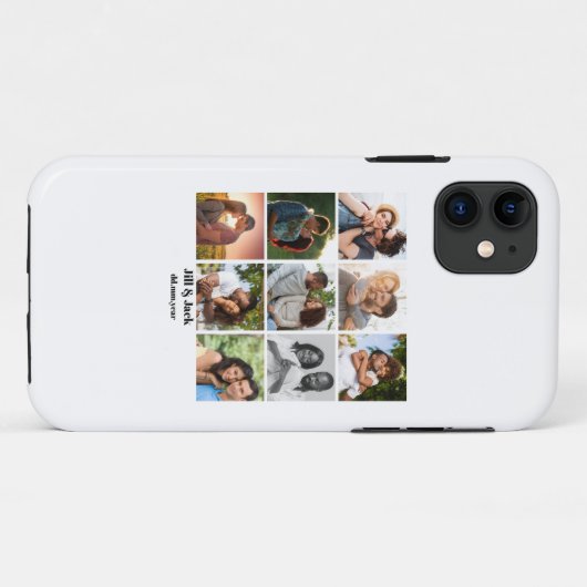 Gepersonaliseerde 9 Photo Collage Sjabloon voor ko Case-Mate iPhone Case (Achterkant (horizontaal))