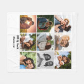 Gepersonaliseerde 9 Photo Collage Sjabloon voor ko Fleece Deken (Voorkant (Horizontaal))