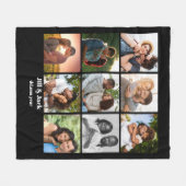 Gepersonaliseerde 9 Photo Collage Sjabloon voor ko Fleece Deken (Voorkant (Horizontaal))