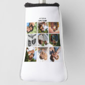 Gepersonaliseerde 9 Photo Collage Sjabloon voor ko Golfheadcover (Draai 90)