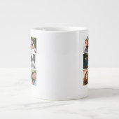 Gepersonaliseerde 9 Photo Collage Sjabloon voor ko Grote Koffiekop (Voorkant)