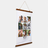 Gepersonaliseerde 9 Photo Collage Sjabloon voor ko Hangend Wandkleed (Gebogen)