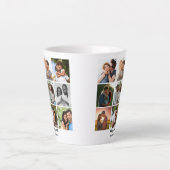 Gepersonaliseerde 9 Photo Collage Sjabloon voor ko Latte Mok (Voorkant)