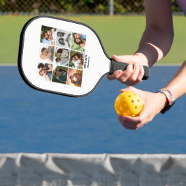Gepersonaliseerde 9 Photo Collage Sjabloon voor ko Pickleball Paddle