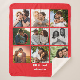 Gepersonaliseerde 9 Photo Collage Sjabloon voor ko Sherpa Deken