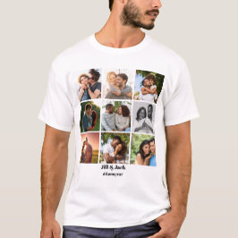 Gepersonaliseerde 9 Photo Collage Sjabloon voor ko T-shirt