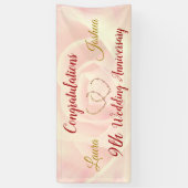 Gepersonaliseerde 9de Bruiloft Jubileum Banner (Verticaal)