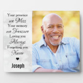 Gepersonaliseerde Aandenken Aan Verloren Geliefde  Fotoplaat (Voorkant)