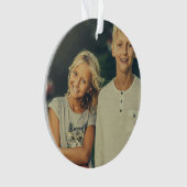 Gepersonaliseerde Aangepaste 2 Foto Dubbelzijdig Ornament (voorkant)