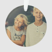 Gepersonaliseerde Aangepaste 2 Foto Dubbelzijdig Ornament (voorkant)