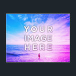 Gepersonaliseerde aangepaste 2 foto Paarse retrowa Briefkaart<br><div class="desc">Upload je foto en creëer je gepersonaliseerde Paarse retrowave Briefkaart! Maak je perfecte cadeau voor vrienden, stel, kinderen en familie, creëer hallo je beste aandenken, zeg tegen je geliefden van je reizen! Wil je deze strandlandschappen kopen zonder het te personaliseren? Deze geweldige foto's van Frank Mckenna gemaakt in San Diego,...</div>